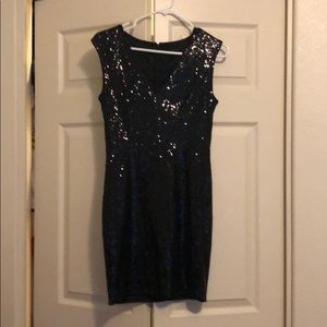 Black sequin dress